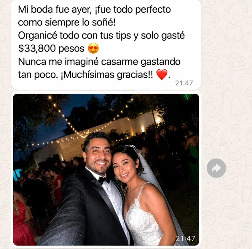 Testimonio de una novia real