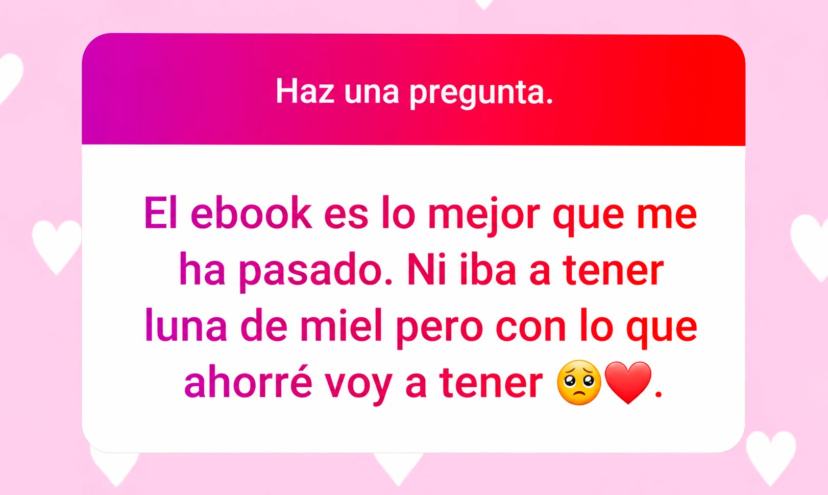Testimonio de una novia